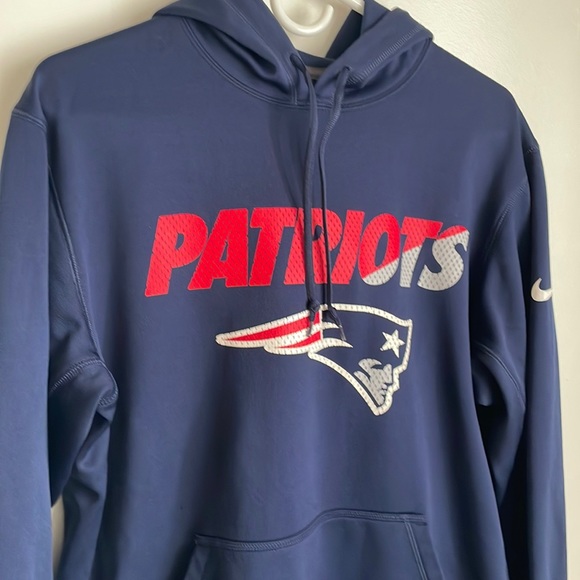 Men’s NIKE Therma-Fit NFL Patriots Hoodie Sz M - Picture 2 of 5